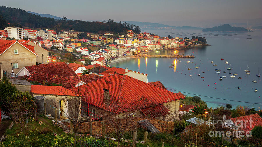 View of Fishing Town of Raxo in Pontevedra Estuary Rias Bajas Galicia Photograph by Pablo Avanzini