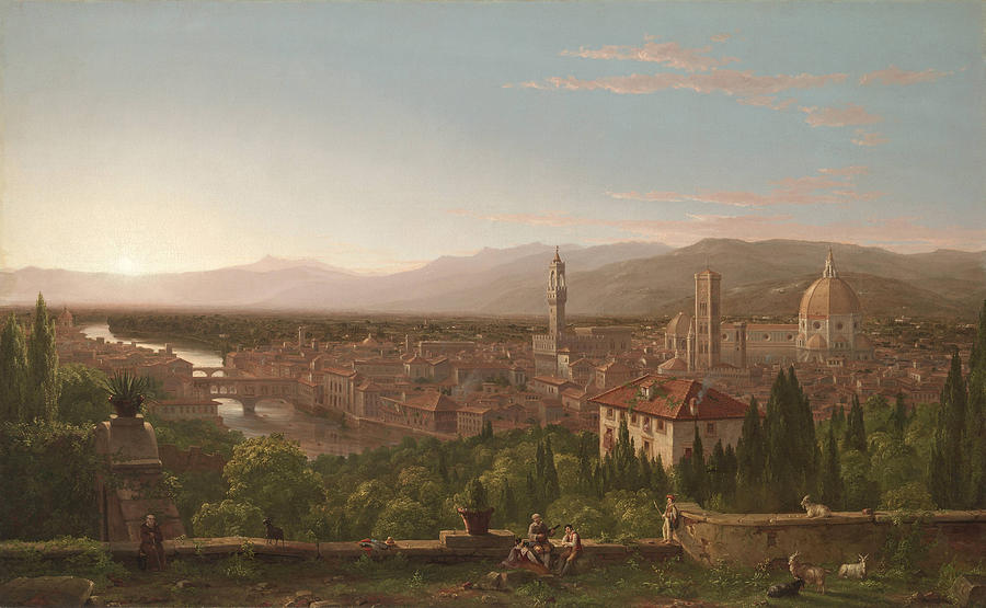 Thomas Cole Painting - View of Florence from San Miniato by Thomas Cole