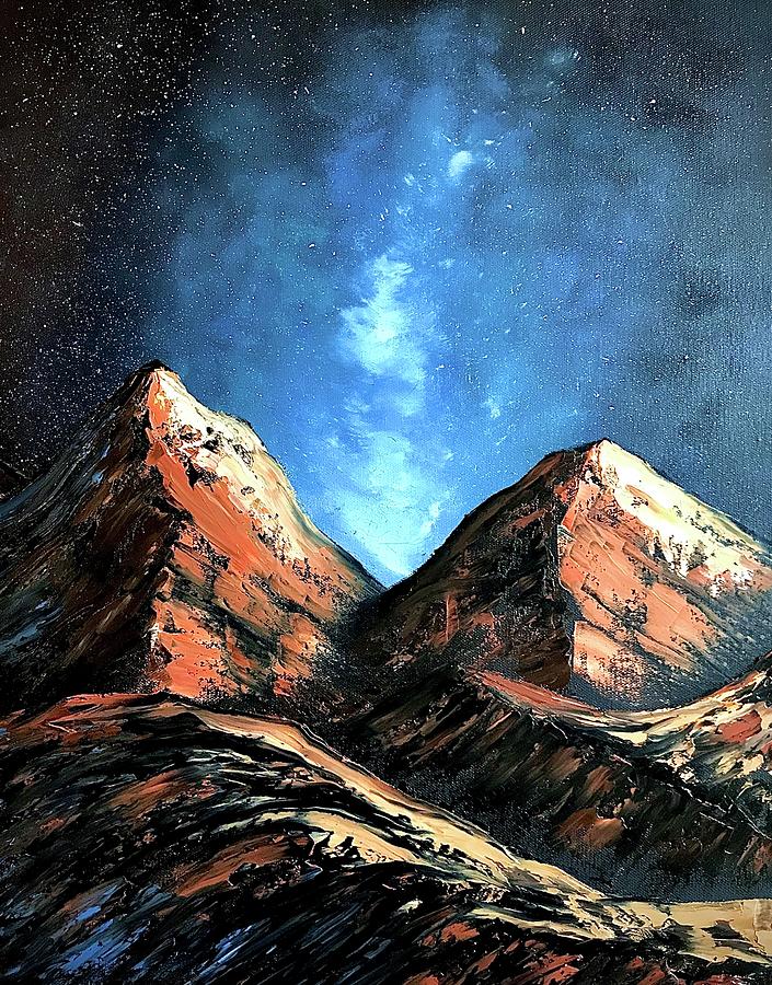 View of space from the mountain  Painting by Willy Proctor