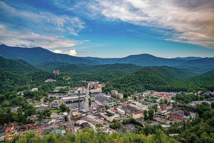 View Of Gatlinburg Tennessee Smoky Mountains Photograph by Dave Morgan View Of Gatlinburg Tennessee Smoky Mountains Photograph by Dave Morgan