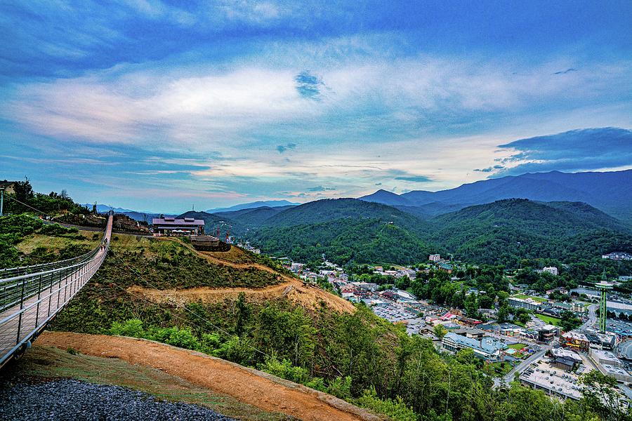 View Of Gatlinburg Tennessee Smoky Mountains Skylift Park Skybridge ...