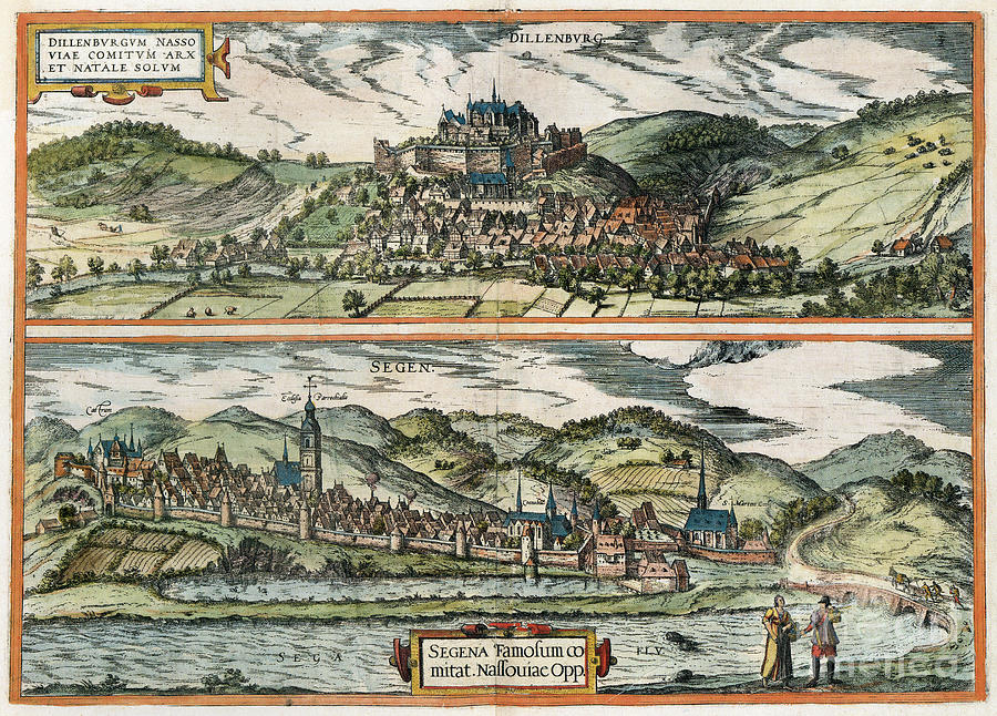 View Of German Cities, 1617 Drawing by Georg Braun and Franz Hogenberg