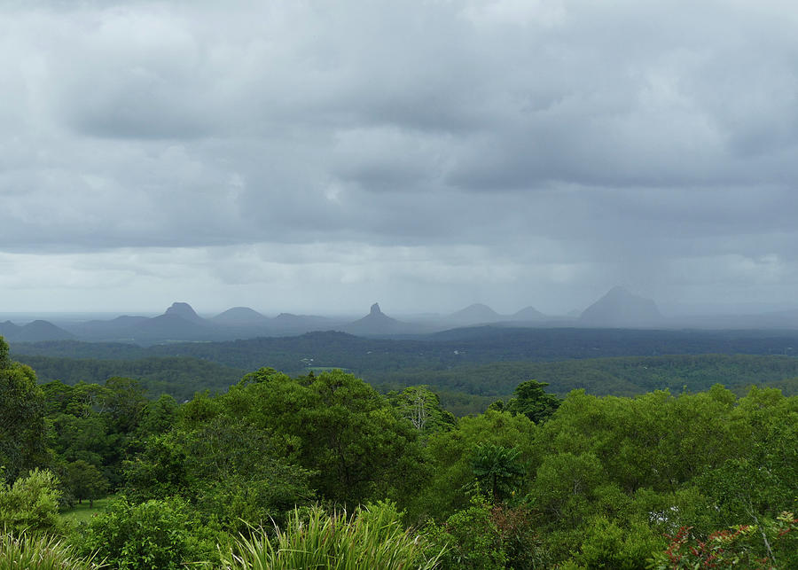 View Of Glass House Mountains 2 Photograph by Maryse Jansen