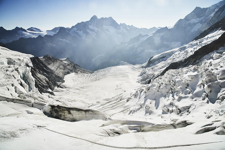 View of Guggi Glacier (Guggiglescher) Switzerland Photograph by Thomas Barwick