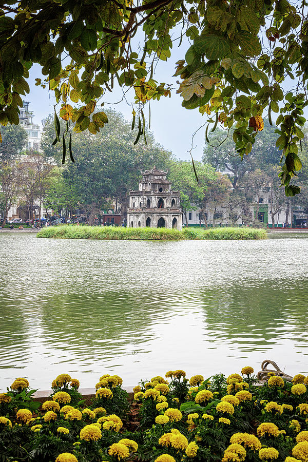 Hanoi Photograph - View of Hoan Kiem Lake by Marla Brown