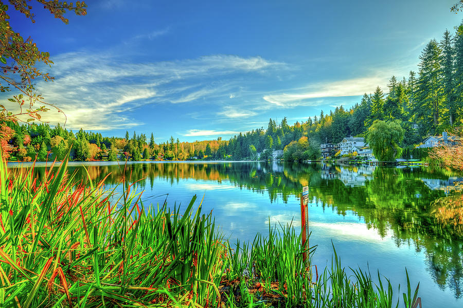 View of Howard Lake Photograph by Spencer McDonald