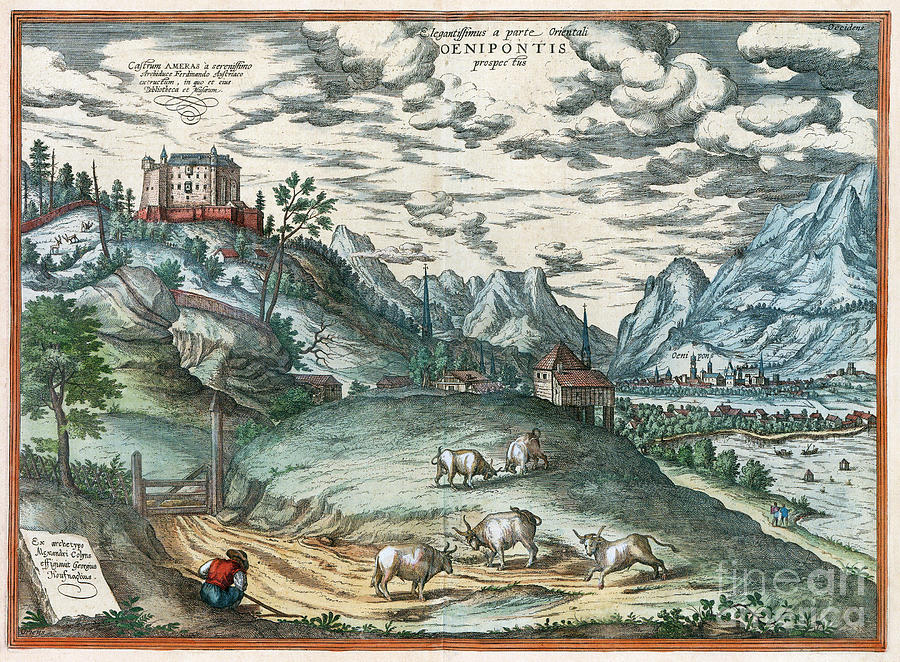 View Of Innsbruck, 1598 Drawing by Georg Braun and Franz Hogenberg