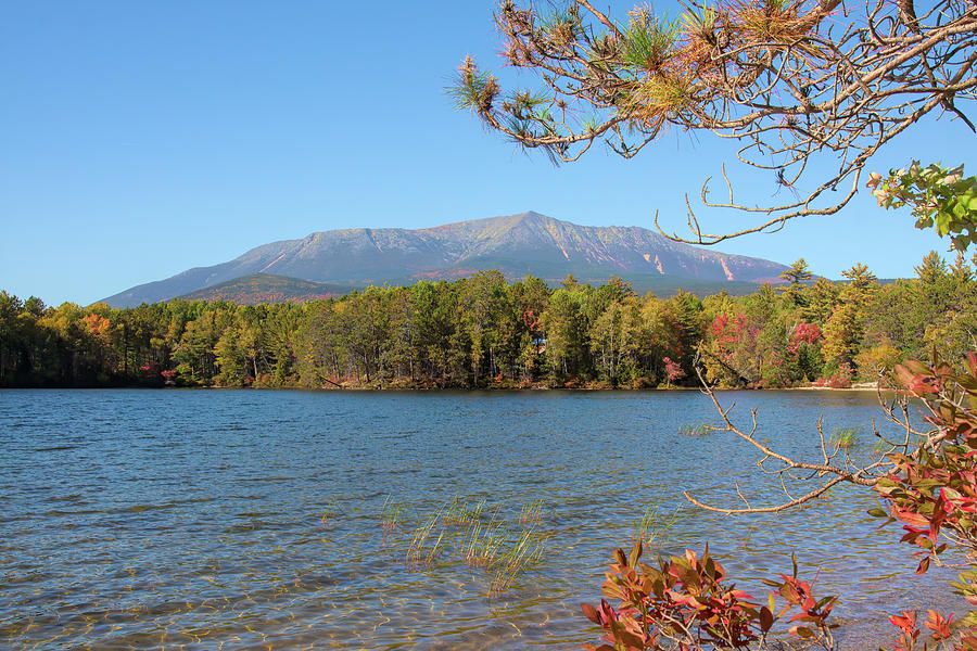 Nature Photograph - View of Katahdin in early fall by Jeff Folger