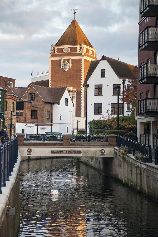 View of Kingston upon Thames from Hogsmill River, England Photograph by Boris SV