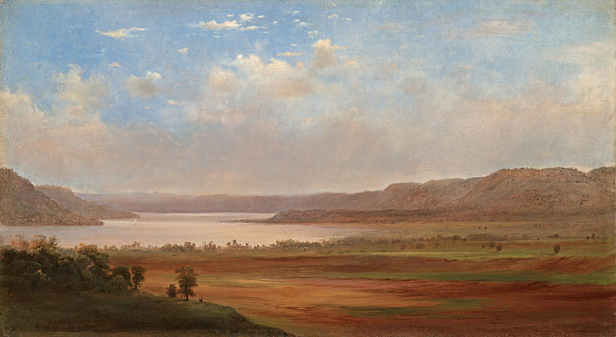 View of Lake Pepin, Minnesota Painting by Robert Scott Duncanson