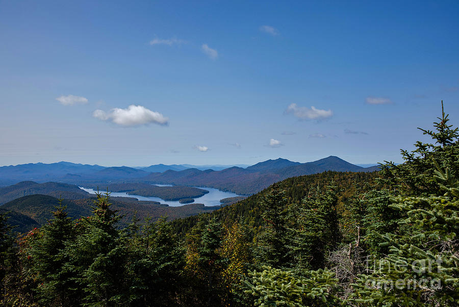 View of Lake Placid and the Adirondacks Photograph by Diane Diederich