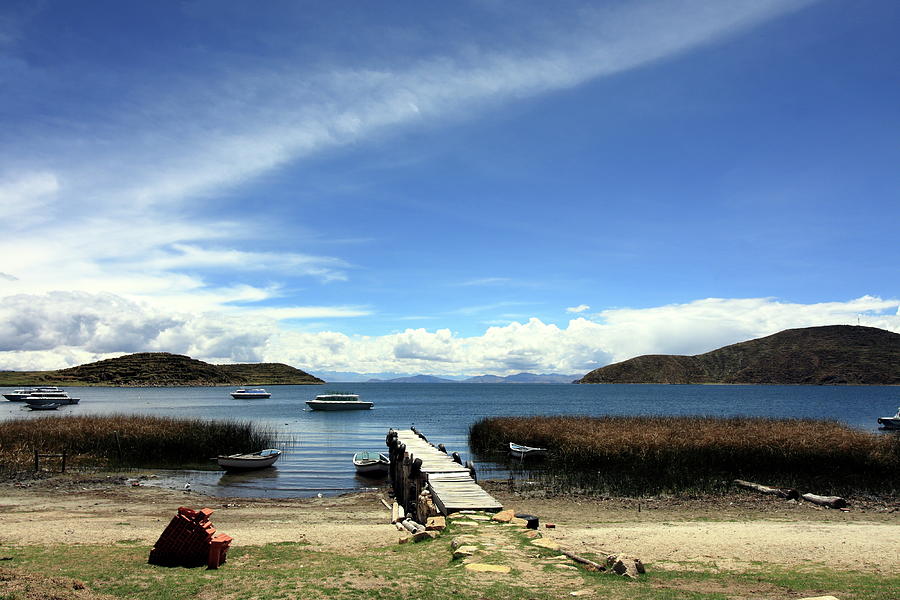 View of Lake Titicaca from the Island of the Sun Photograph by Aidan Moran