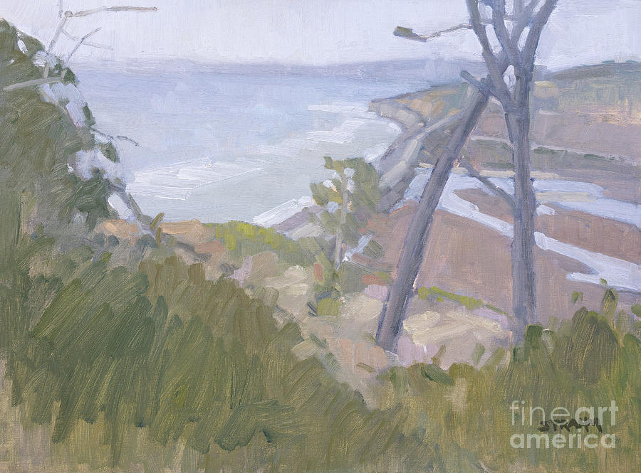 San Diego Painting - View of Las Penasquitos Lagoon from Torrey Pines State Reserve - La Jolla, California by Paul Strahm
