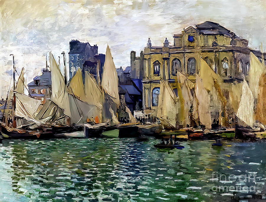 View of Le Havre by Claude Monet 1873 Painting by Claude Monet