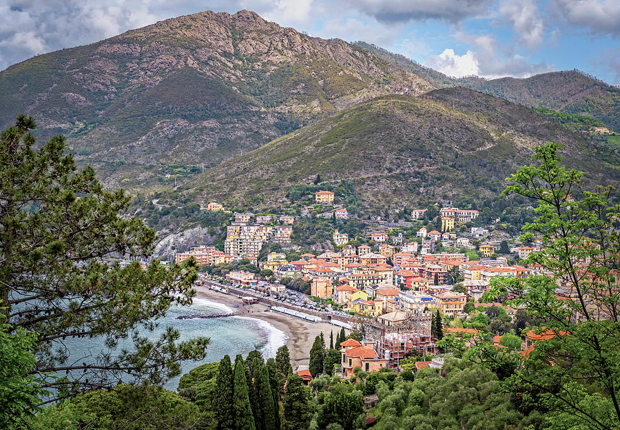 View of Levanto Italy Photograph by Joan Carroll