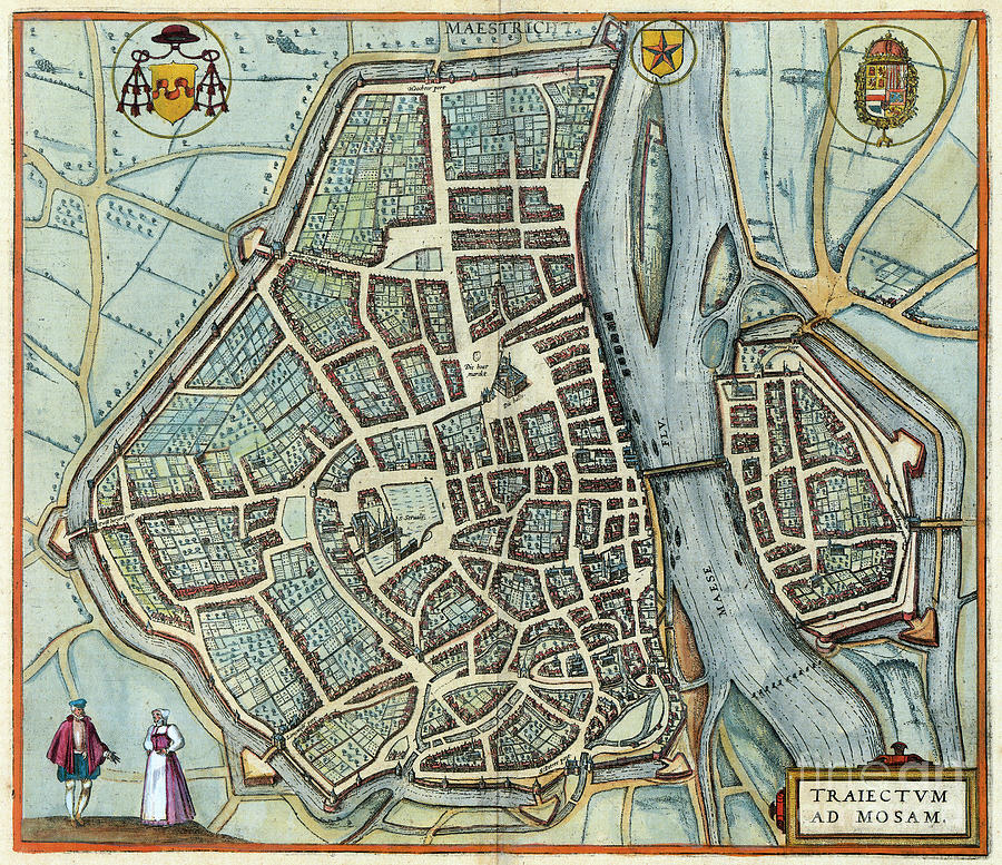 View Of Maastricht, 1581 Drawing by Georg Braun and Franz Hogenberg