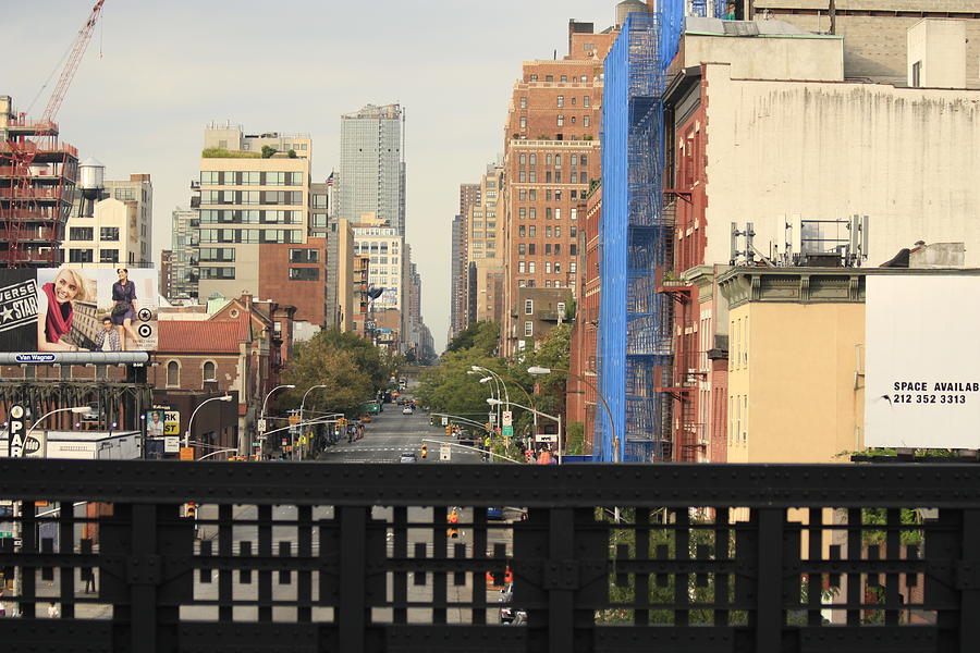 View of Manhattan Buildings from High Line Park Photograph by Ann Murphy
