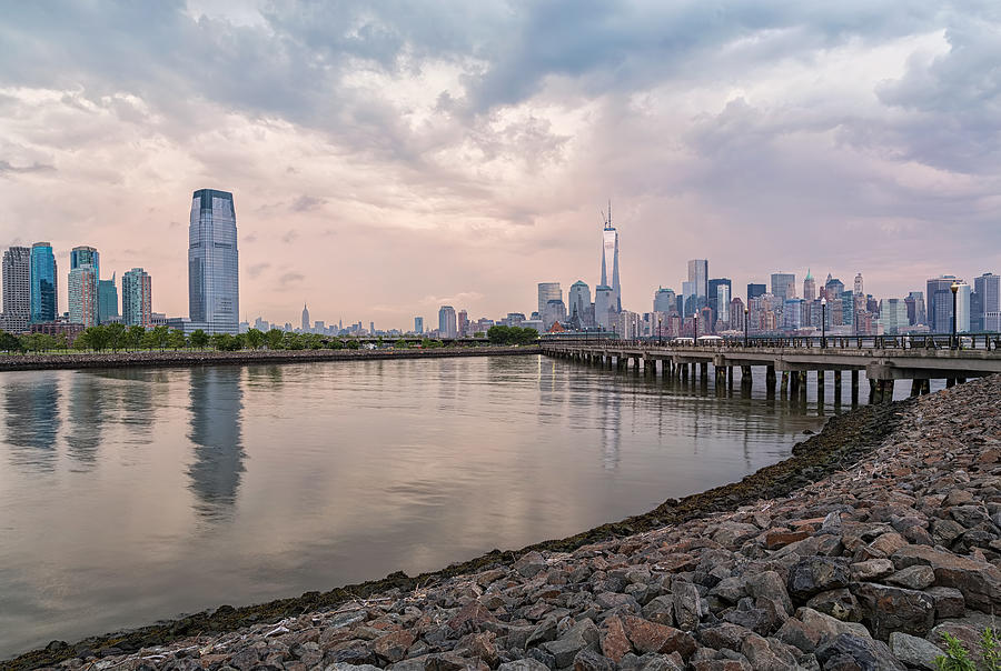 View of Manhattan skyline and World Trade Center from Liberty State Park in New Jersey. Photograph by Michael Orso