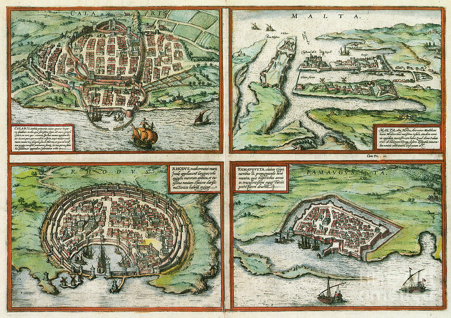 View Of Mediterranean Cities, 1572 Photograph by Georg Braun and Franz Hogenberg