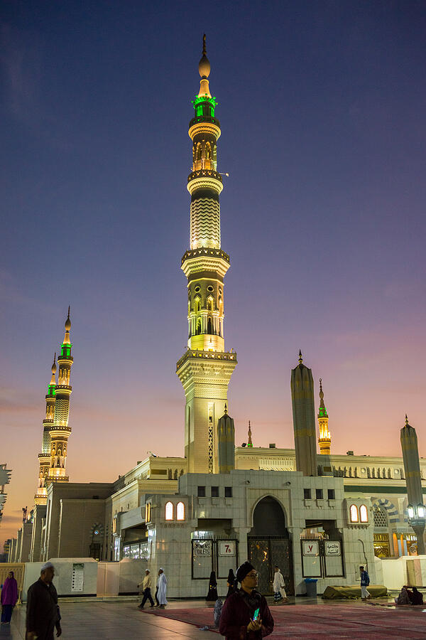 View of minarets of Mosque Al-Nabawi in Medina Photograph by Shaifulzamri
