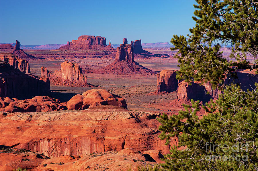View of Monument Valley from Hunts Mesa Photograph by Bob Phillips