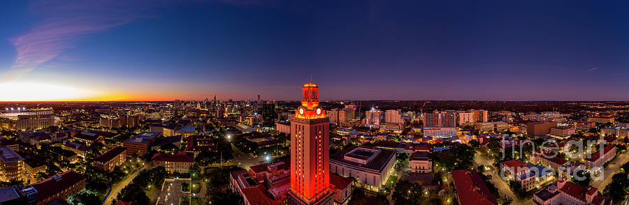 University Of Texas Tower Photograph - View of No. 1 on the University of Texas Tower means a Longhorns national championship victory by Dan Herron