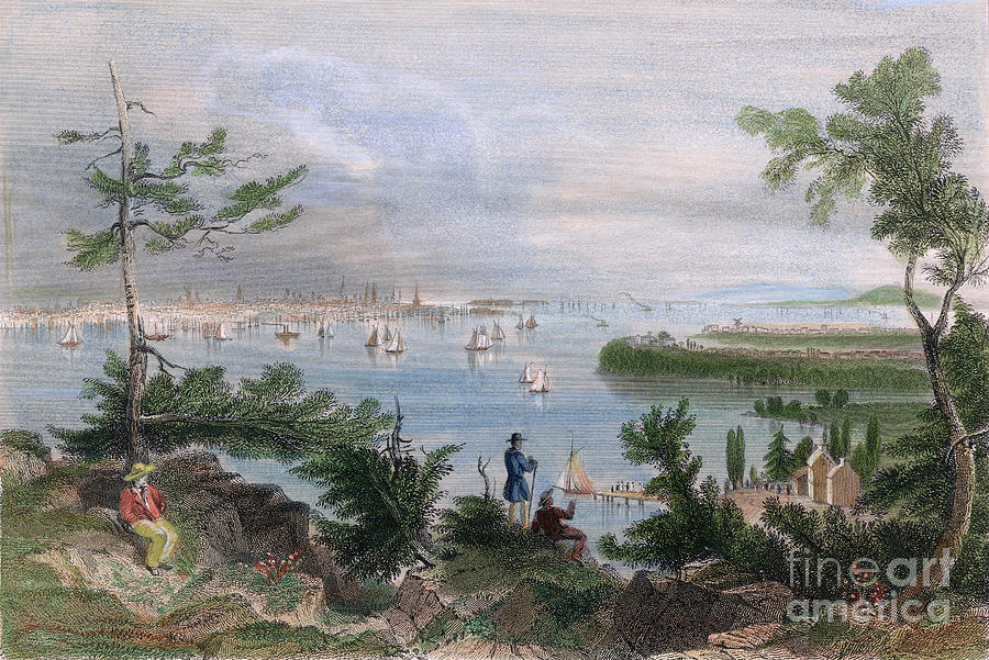View Of New York City And Hudson River Photograph by Granger