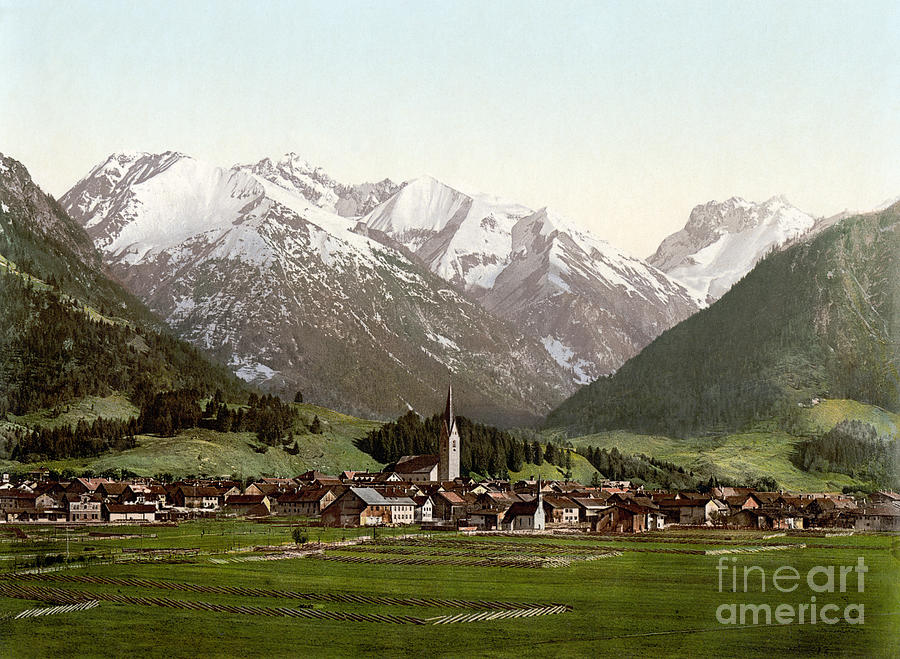 VIEW OF OBERSTDORF, c1895 Photograph by Granger