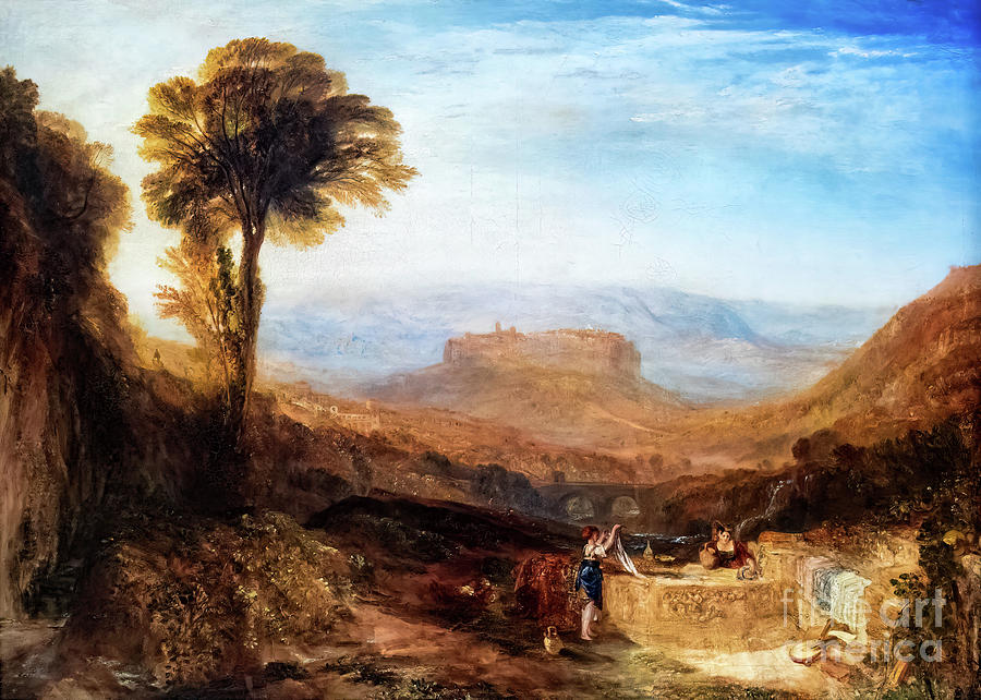 View of Orvieto, Painted in Rome by JMW Turner 1830 Painting by JMW Turner