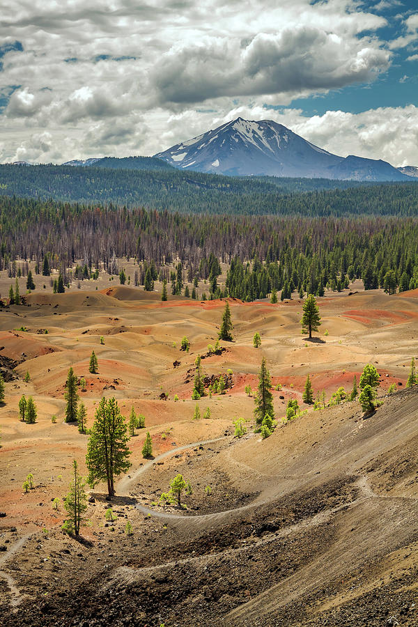 View of Painted dunes and Mount Lassen Photograph by Pierre Leclerc Photography