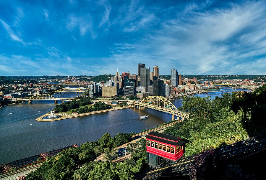 View Of Pittsburgh And The Incline Railway Photograph by Mountain ...