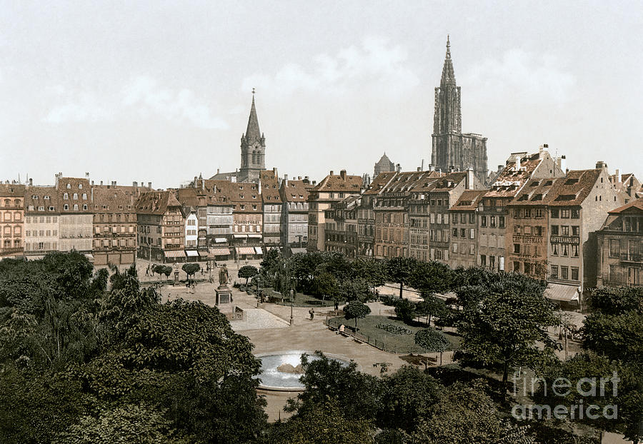 View of Place Kleber, Strasbourg, France Photograph by Granger