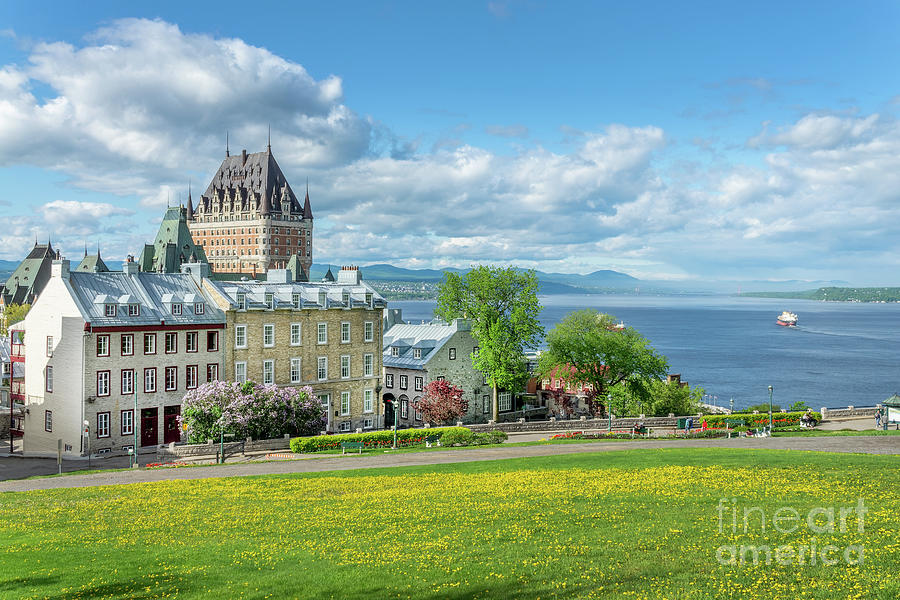 View of Quebec City old town in spring Photograph by Delphimages Photo Creations