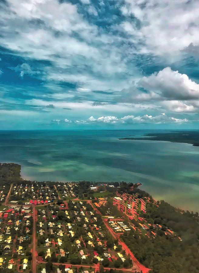 View Of Rocky Point Weipa From The Air Photograph by Joan Stratton