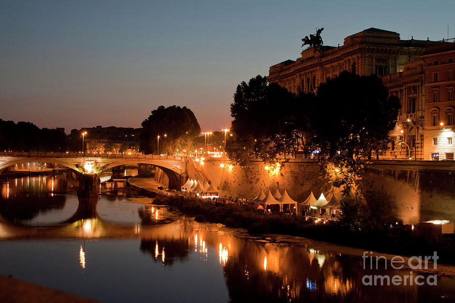 View Of Rome At Night Photograph by Ivete Basso Photography