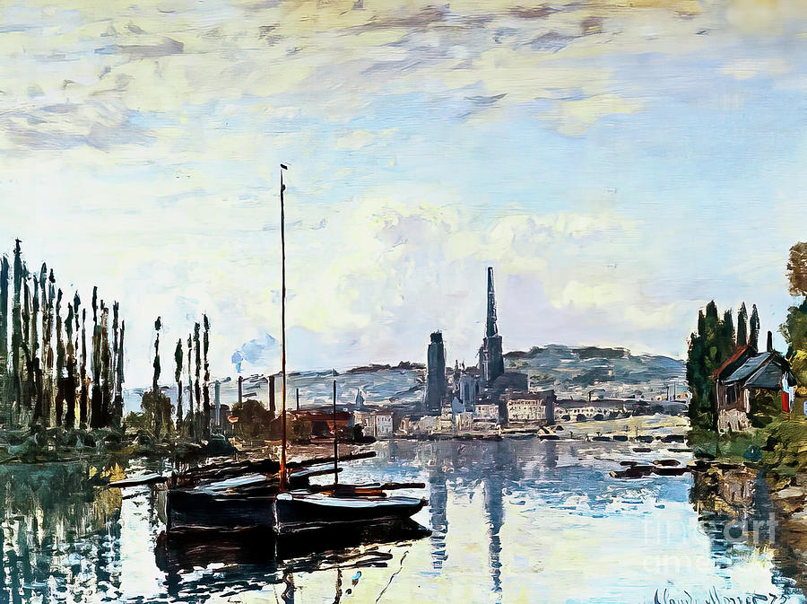 View of Rouen by Claude Monet 1872 Painting by Claude Monet