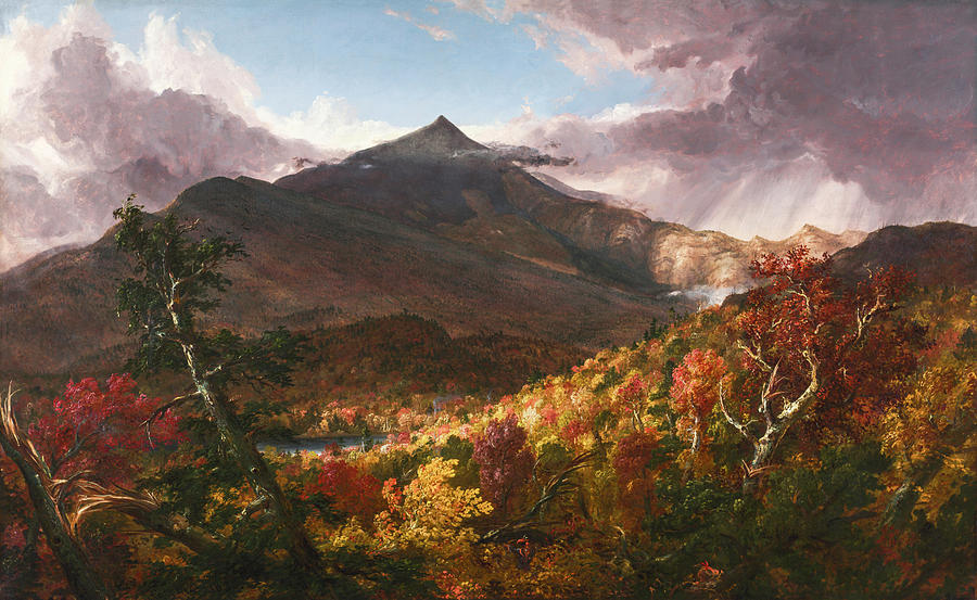 View of Schroon Mountain  Essex County New York After a Storm by Thomas Cole 1838 Painting by Tomas cole