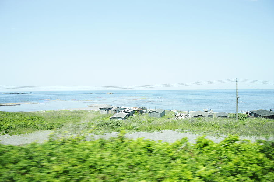 View of sea from the train window Photograph by Sot