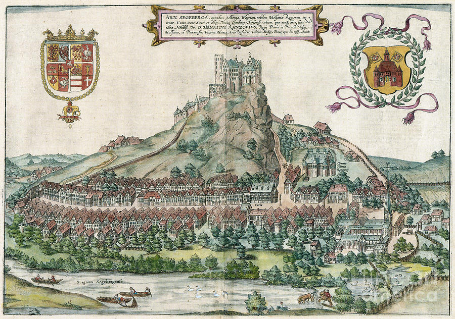 View Of Segeberg, 1588 Drawing by Georg Braun and Franz Hogenberg