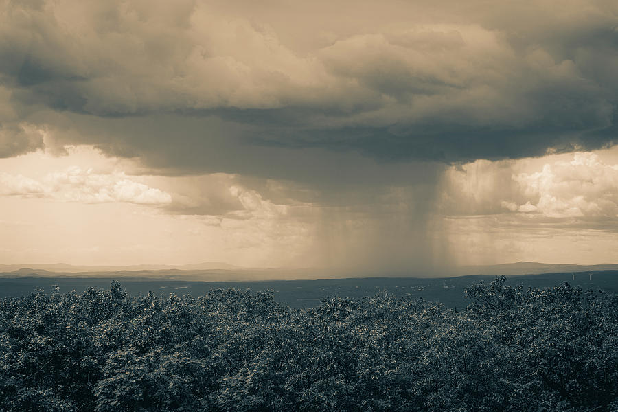 View of Storm from Wachusett Mountain Photograph by Michael Saunders