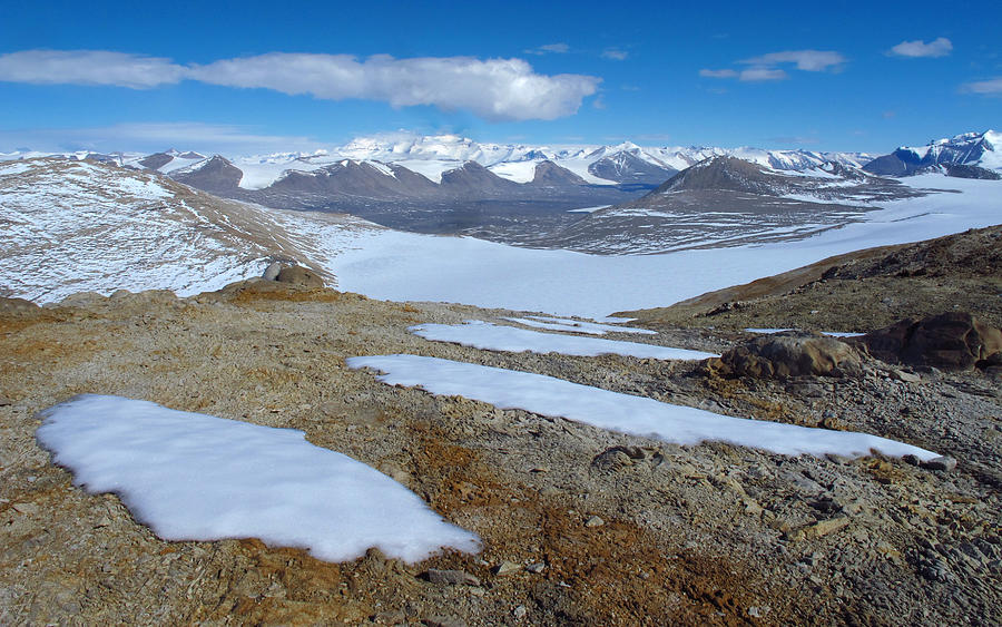 View of Taylor valley, Dry Valleys, Antarctica Photograph by copyright Jeff Miller