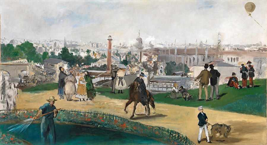 View of the 1867 Exposition Universelle Painting by Edouard Manet