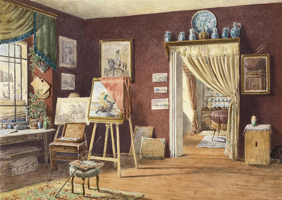 View Of The Artists Atelier Painting