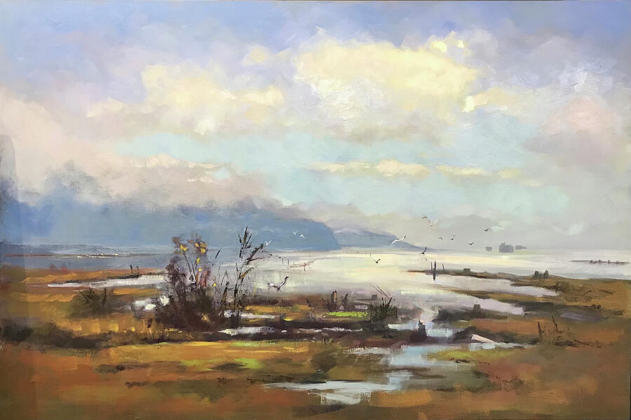 View of the Bay Painting by Barbara Pedersen - Fine Art America