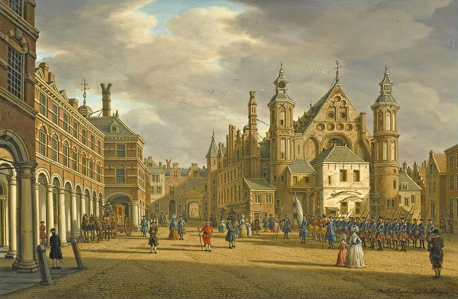 View of the Binnenhof in The Hague Painting by Paulus Constantijn la Fargue