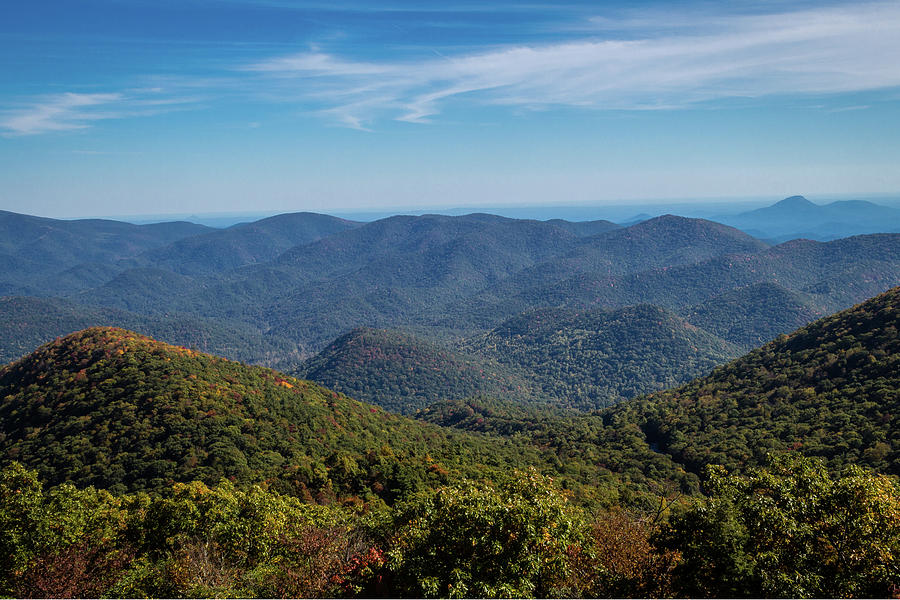 View Of The Blue Ridge Mountains From The Brasstown Bald In Georgia