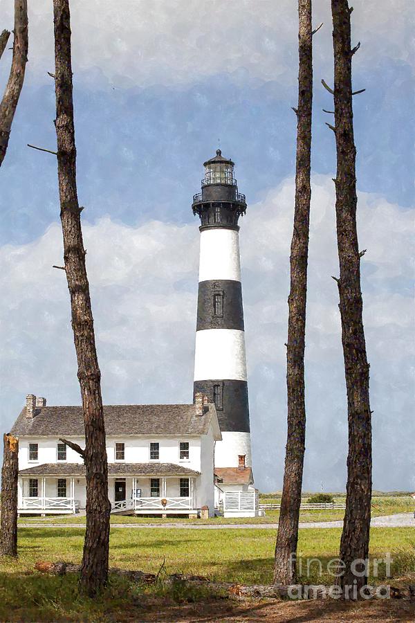 View of the Bodie Island lighthouse on Cape Hatteras, North Carolina USA Photograph by William Kuta