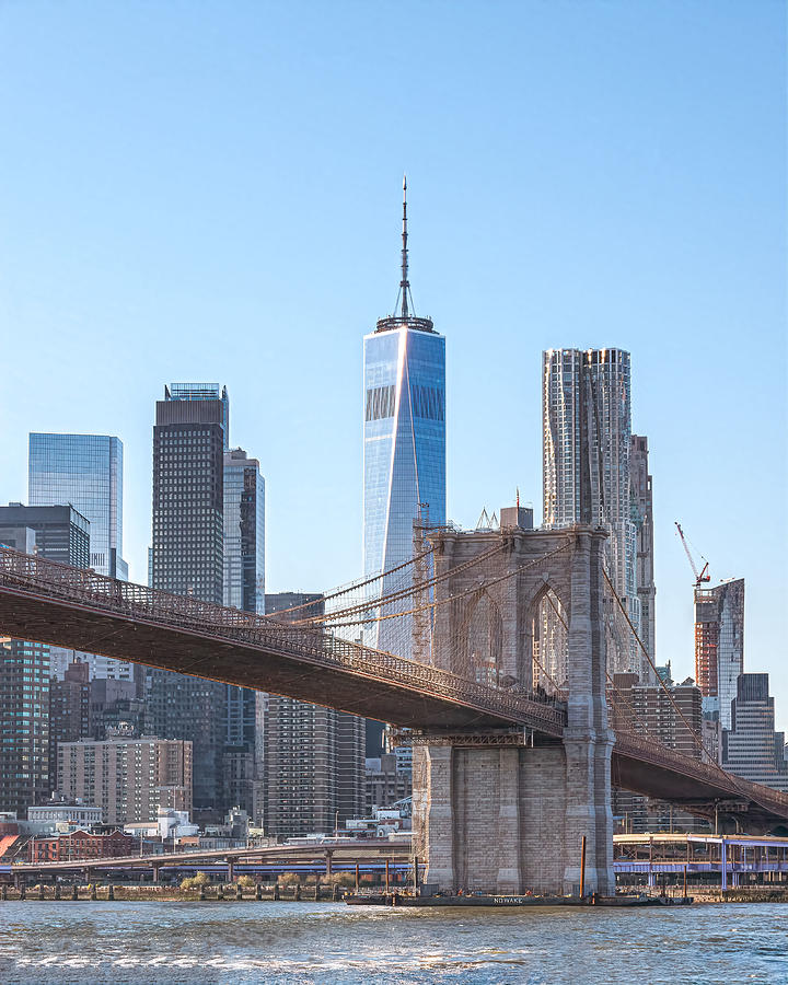 View of the Brooklyn Bridge and the Freedom Tower Photograph by Sandi ...