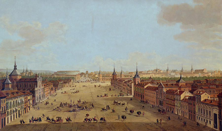View of the Calle de Alcala, Madrid, 1754, Oil on canvas, 81 x 139 cm. Painting by Antonio Joli -1700-1777- View of the Calle de Alcala, Madrid, 1754, Oil on canvas, 81 x 139 cm. Painting by Antonio Joli -1700-1777-