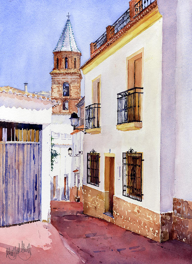 Architecture Painting - View Of The Church Fondon by Margaret Merry